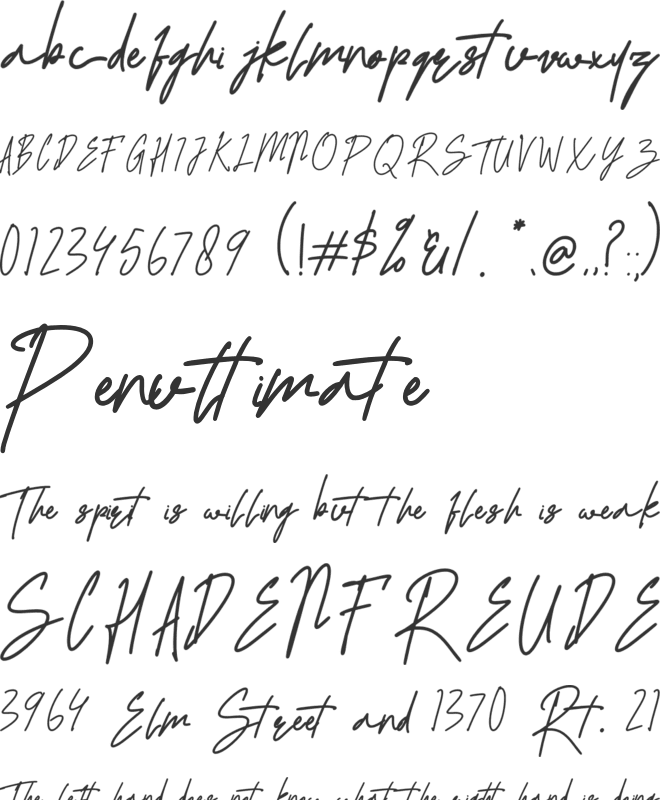 Sate Padang font preview