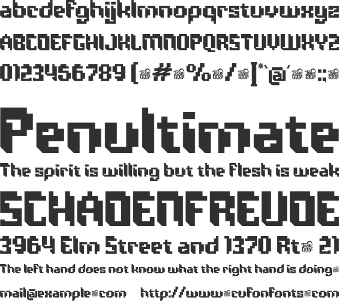 Pixemon Trial font preview