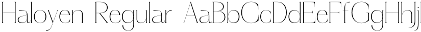 Haloyen Regular font