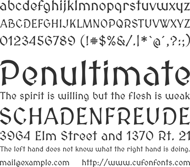 Medieval Sharp font preview
