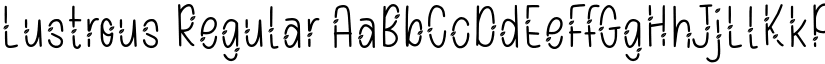 Lustrous Regular font
