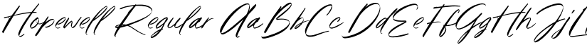 Hopewell Regular font