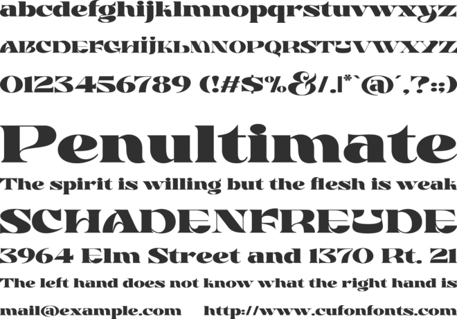 Plank Rollouts font preview