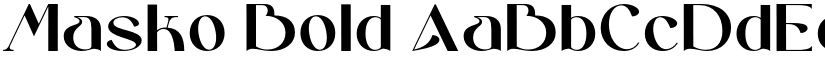 Masko Bold font
