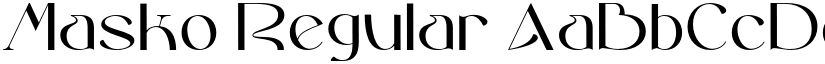 Masko Regular font
