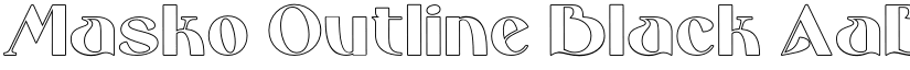 Masko Outline Black font