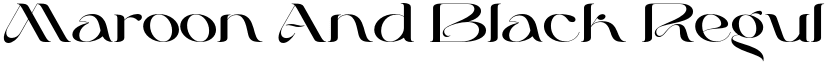 Maroon And Black Regular font