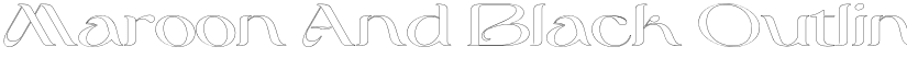 Maroon And Black Outline Regular font