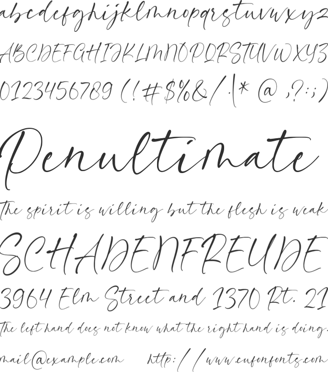 Hillary Kimber font preview