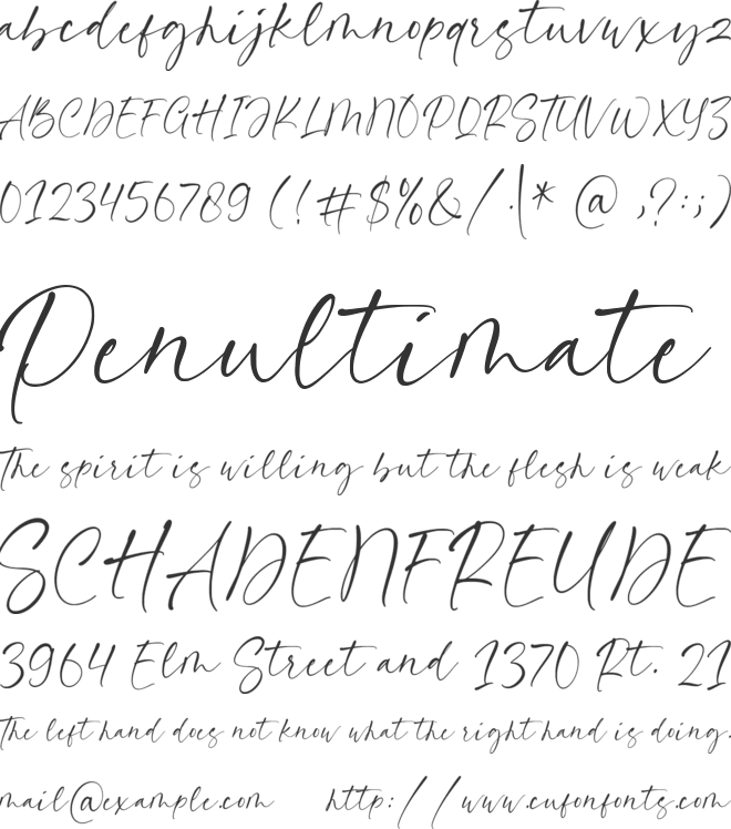 Hillary Kimber font preview