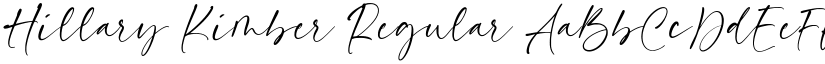 Hillary Kimber Regular font