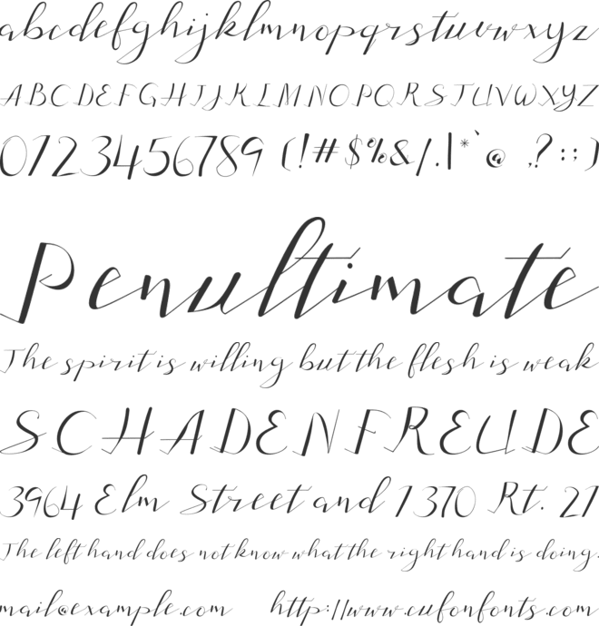 Adamenya font preview