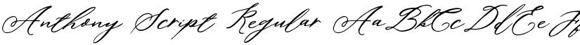 Anthony Script Regular font