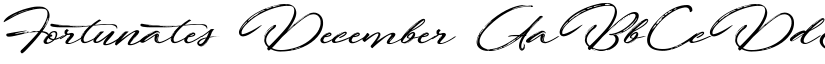 Fortunates December font
