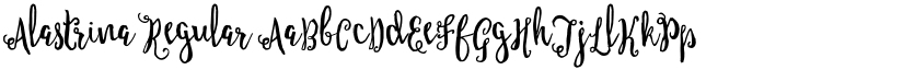 Alastrina Regular font