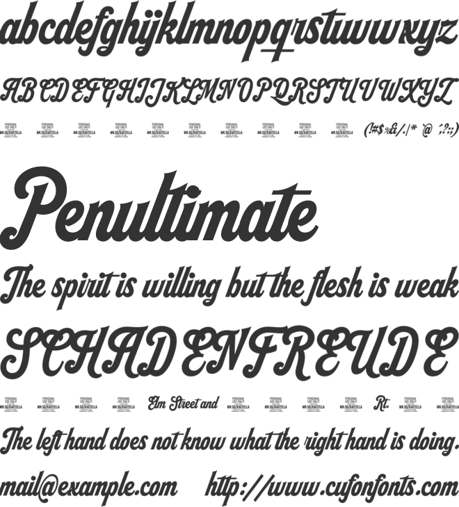 Kastella Script PERSONAL USE font preview