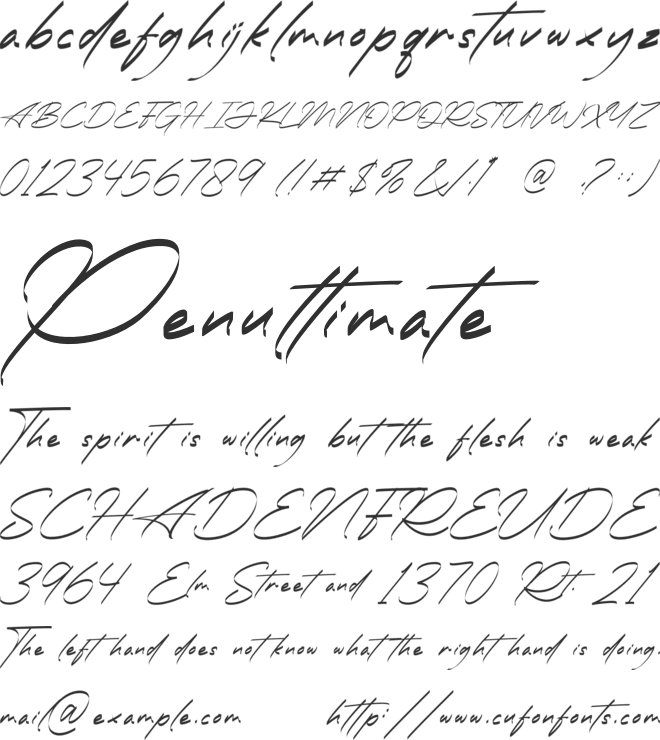 Huntberg font preview