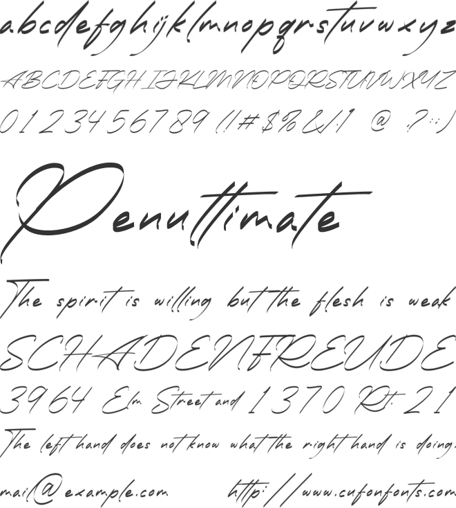 Huntberg font preview