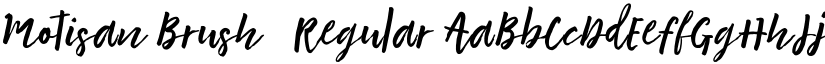 Motisan Brush 2 Regular font