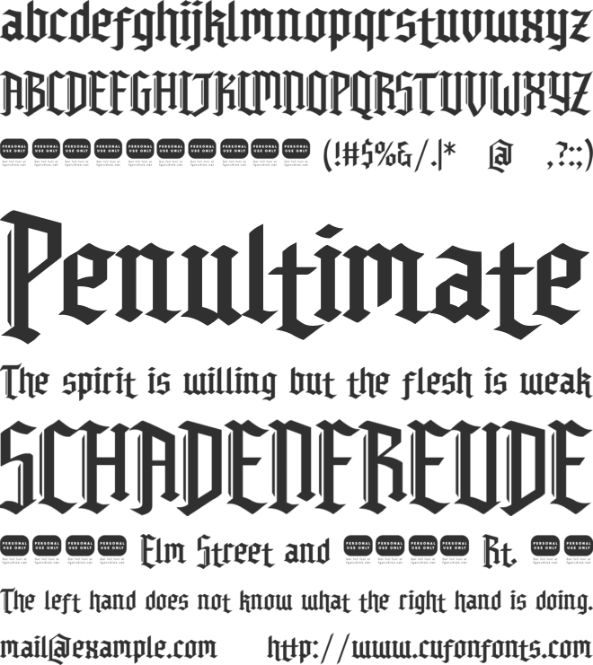 Ditty font preview