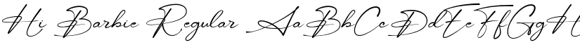 Hi Barbie Regular font