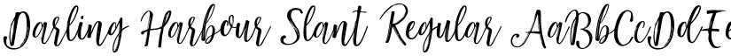 Darling Harbour Slant Regular font
