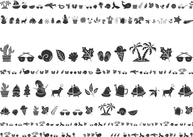 All Season Ornaments font preview