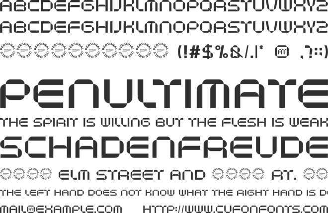Necosmic font preview