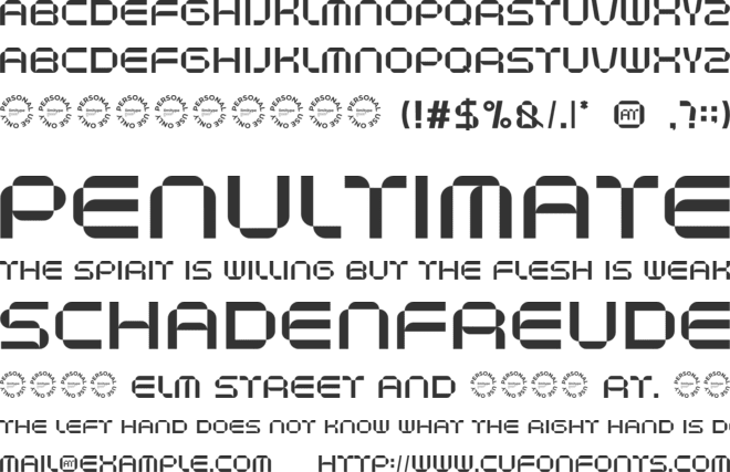 Necosmic font preview
