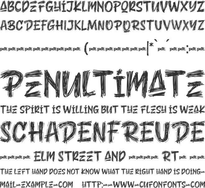 BEMICY trial font preview