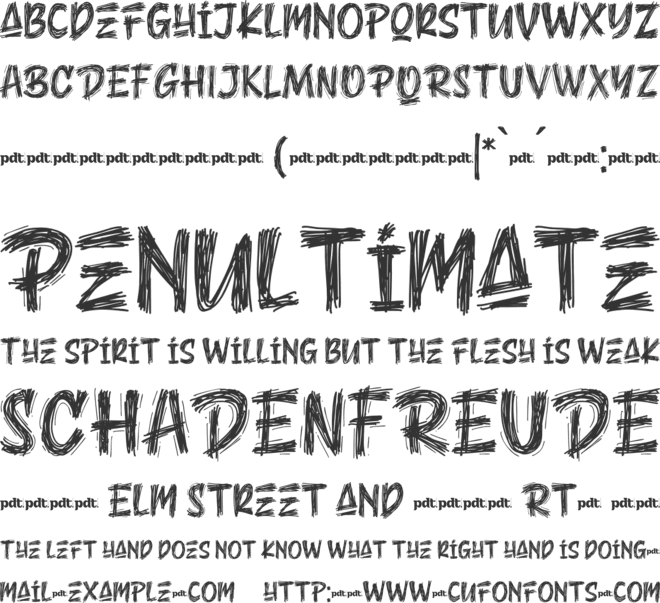 BEMICY trial font preview