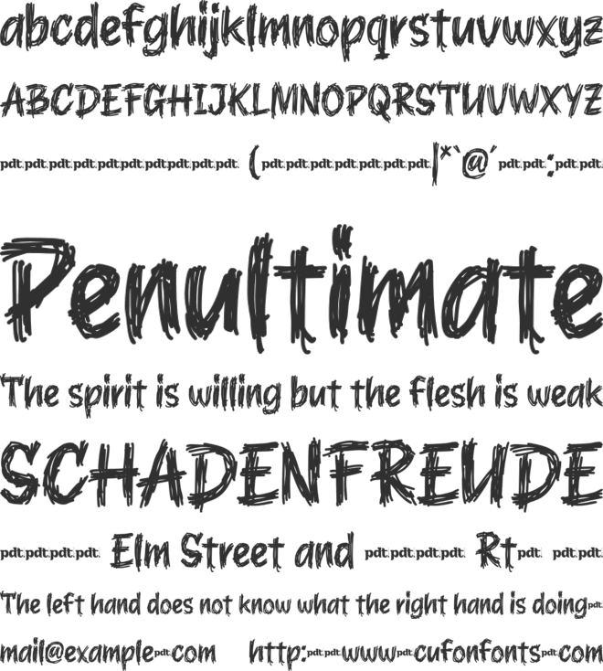 ALGEON trial font preview