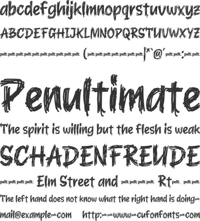 ALGEON trial font preview