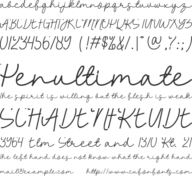 Prime Alexandra Script font preview