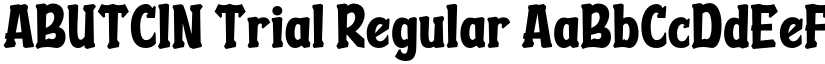 ABUTCIN Trial Regular font