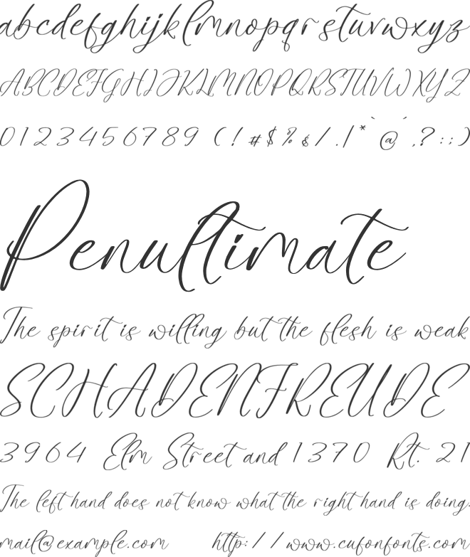 Amtalesh Yolanida font preview