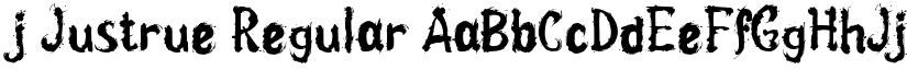 j Justrue Regular font