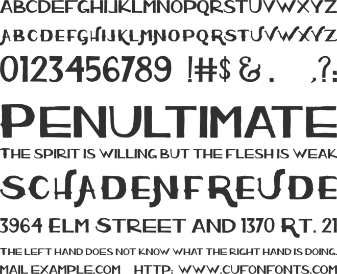Wolder font preview