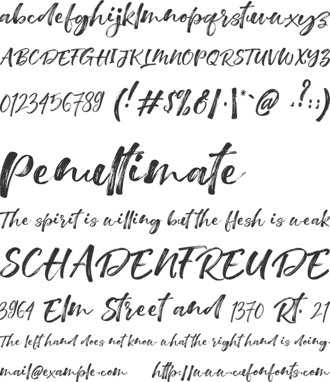 Wasatsh Brush font preview