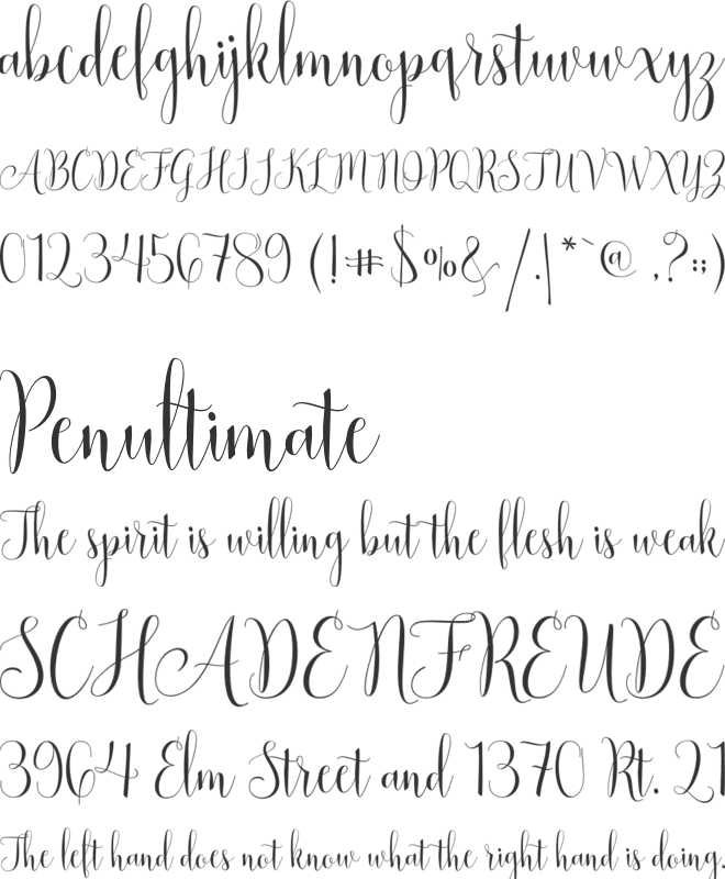 Smoothline Script font preview