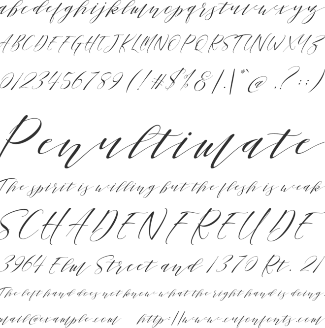 Sheraton Script font preview