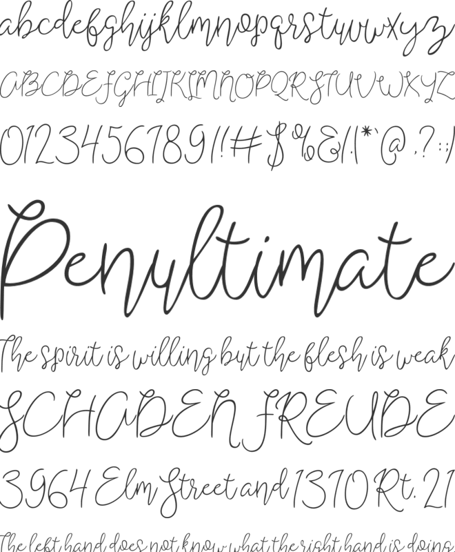 Shartica Script font preview