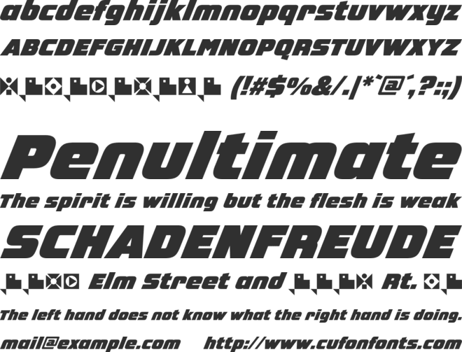GEOspeed font preview