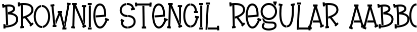 Brownie Stencil Regular font