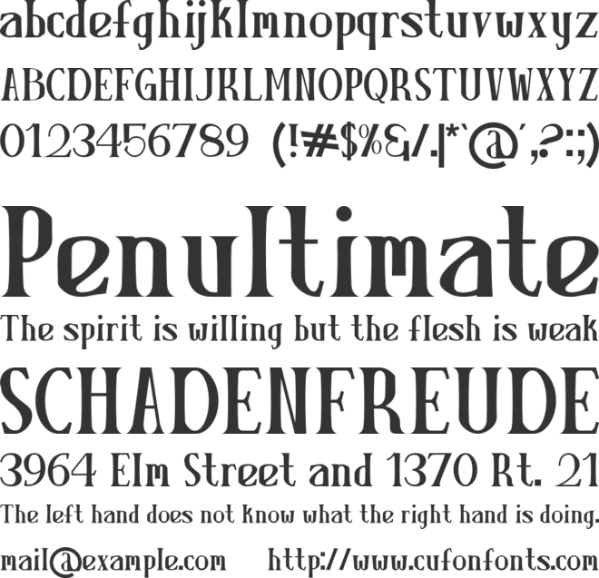 Resmalin font preview