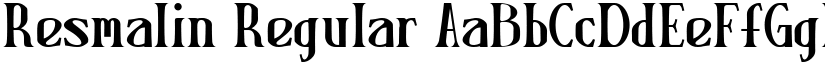Resmalin Regular font