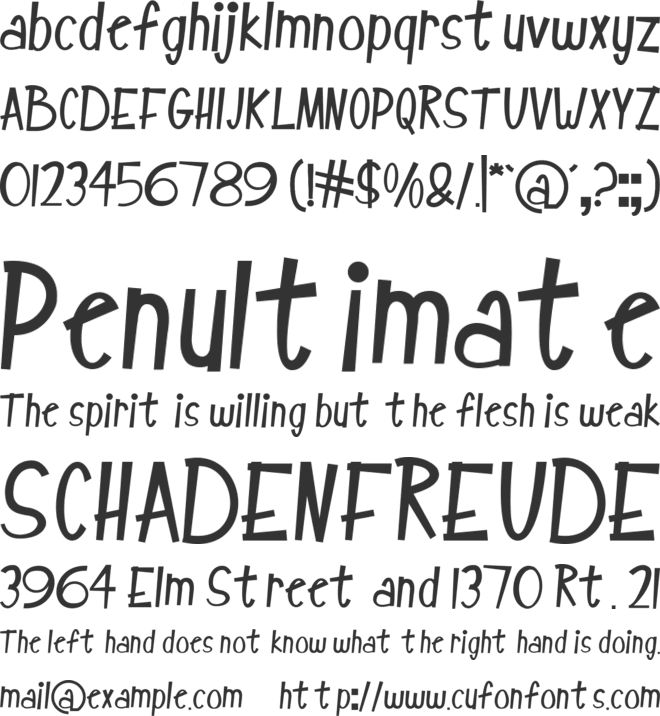 RAVEN FOREST font preview