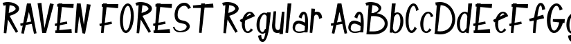 RAVEN FOREST Regular font