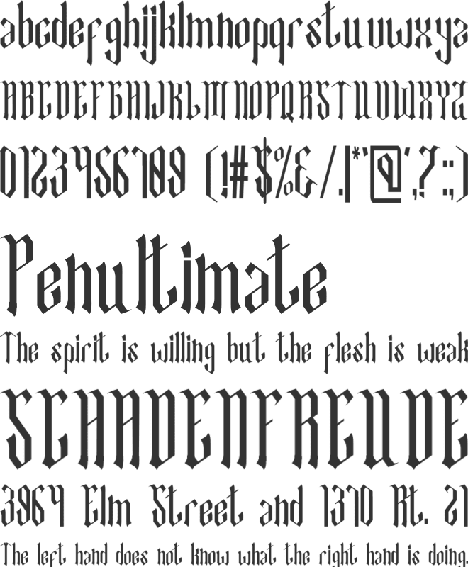 Quotlike font preview