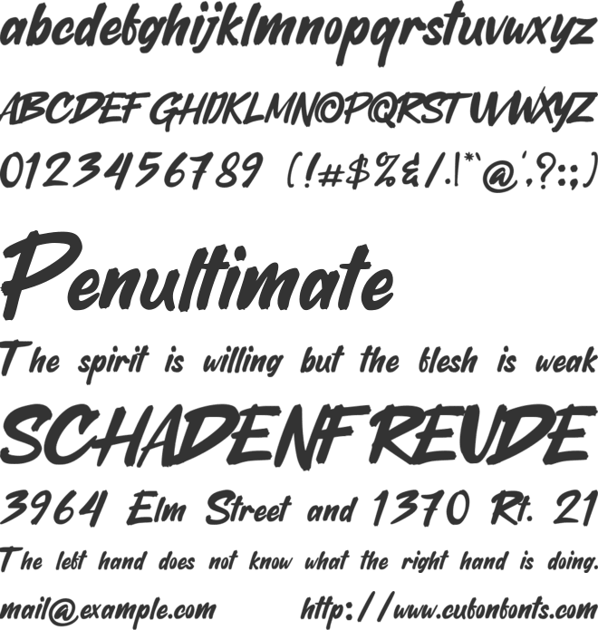 Rockutten font preview